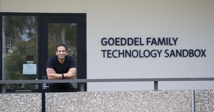 Assistant Professor Uri Manor, faculty director of UC San Diego's new Goeddel Family Technology Sandbox.